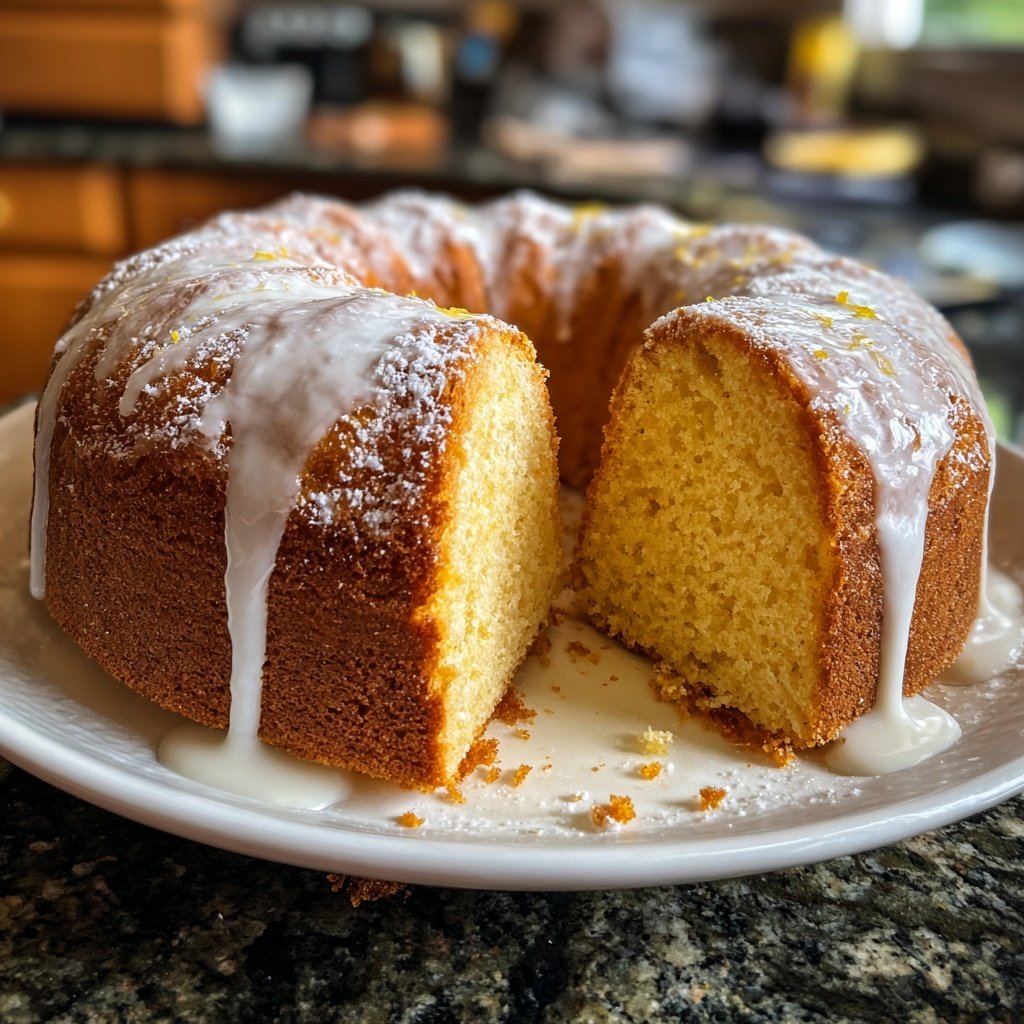 Zitronenkuchen mit Vanillezucker
