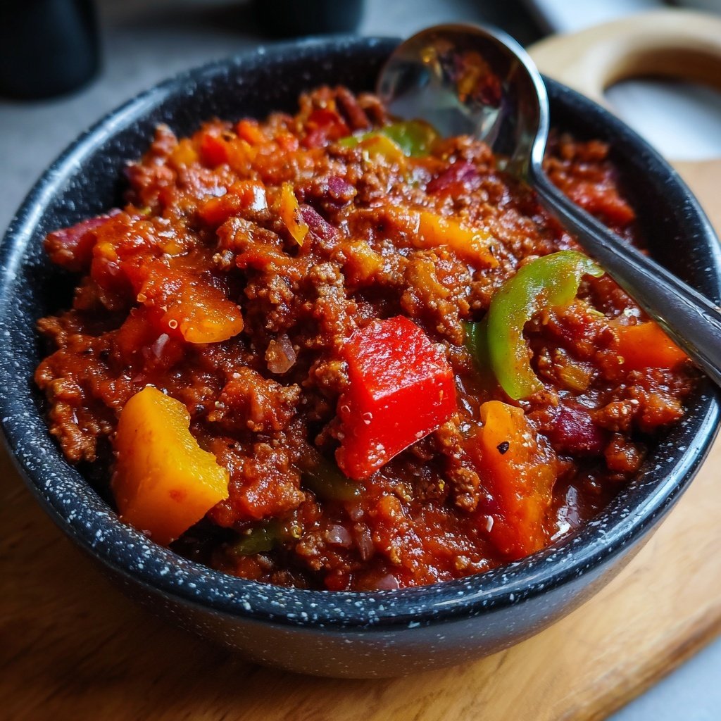 Chili sin Carne mit Paprika