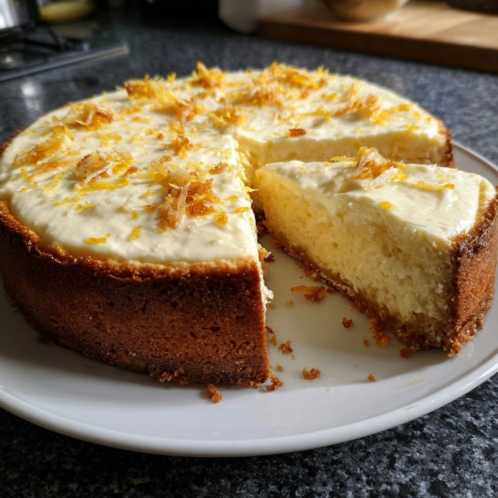 Käsekuchen mit Zitronen-Frischkäse-Creme