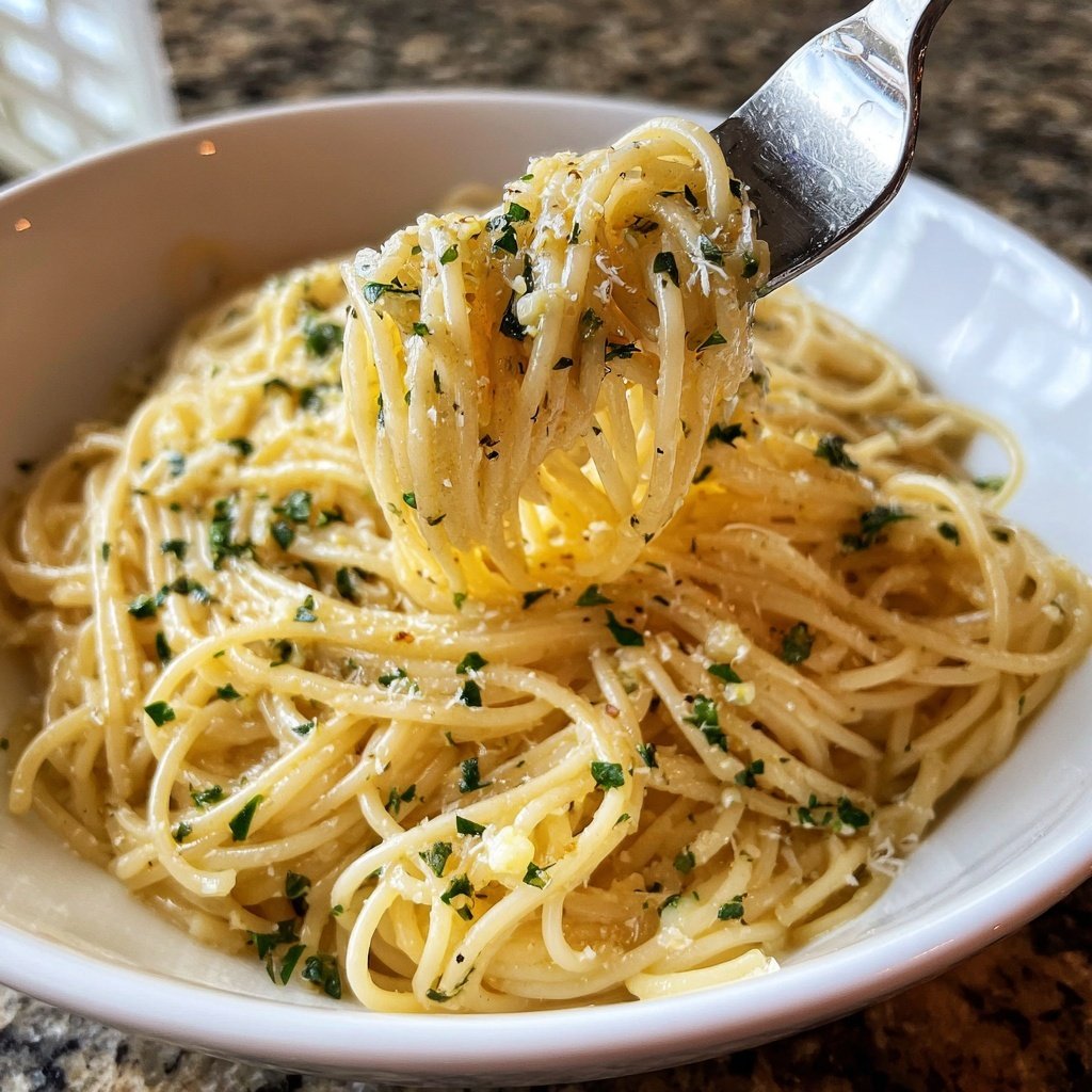 Spaghetti mit Knoblauch und Olivenöl