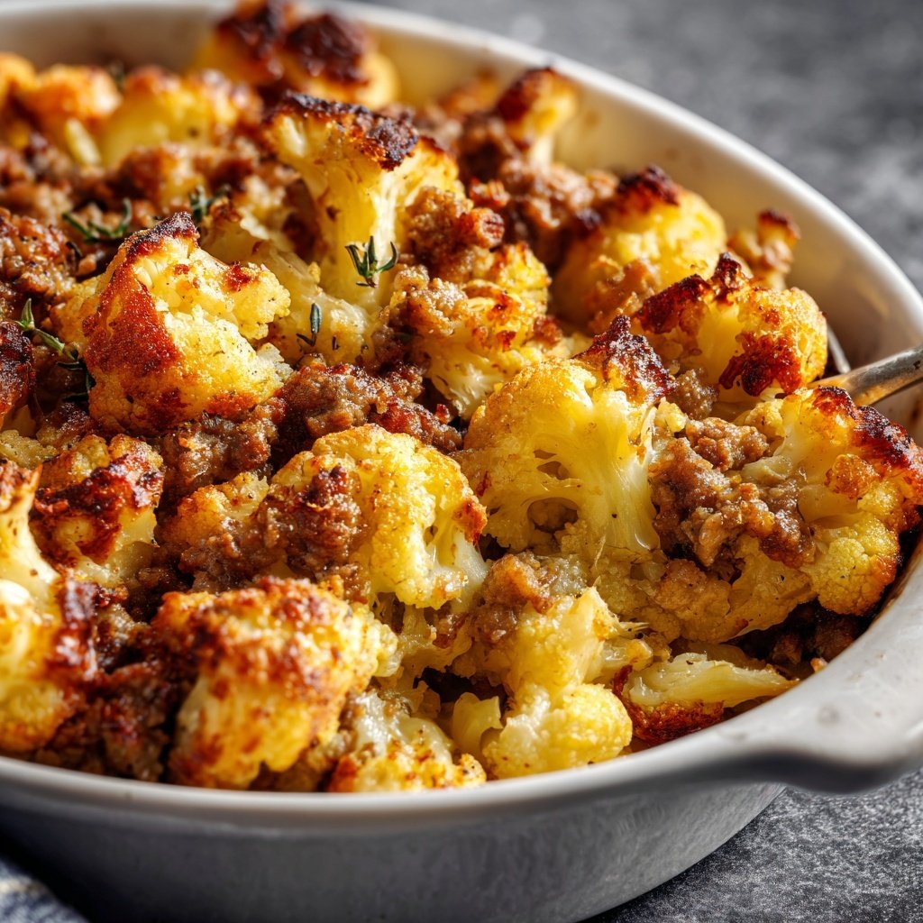 Blumenkohl Hack Pfanne Low Carb