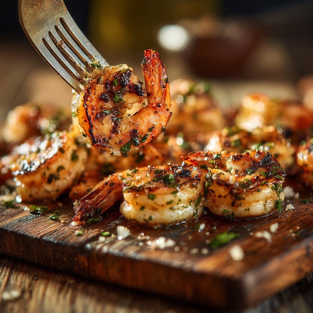 Gegrillte Garnelen Mit Knoblauch