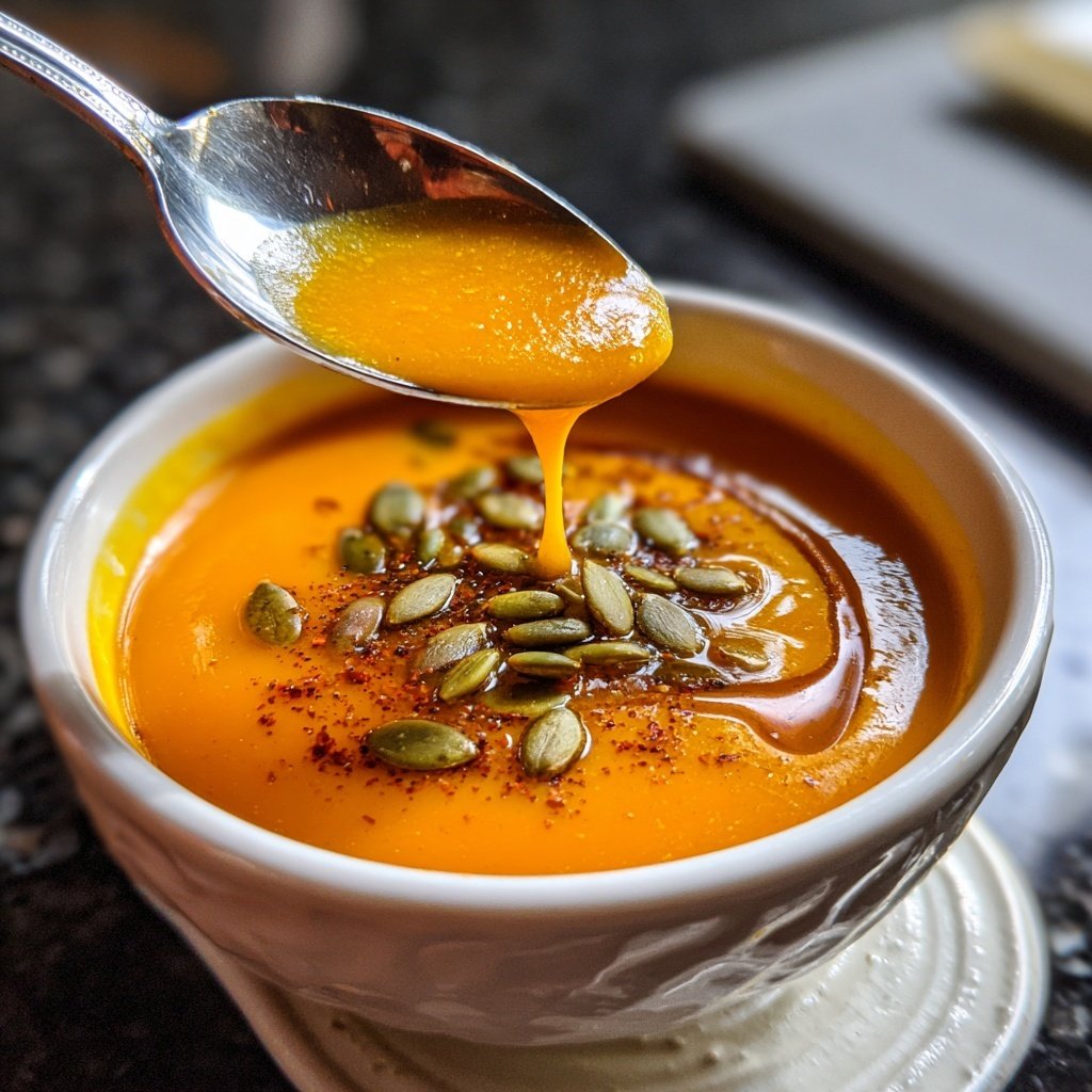 Kürbissuppe ohne Mixer