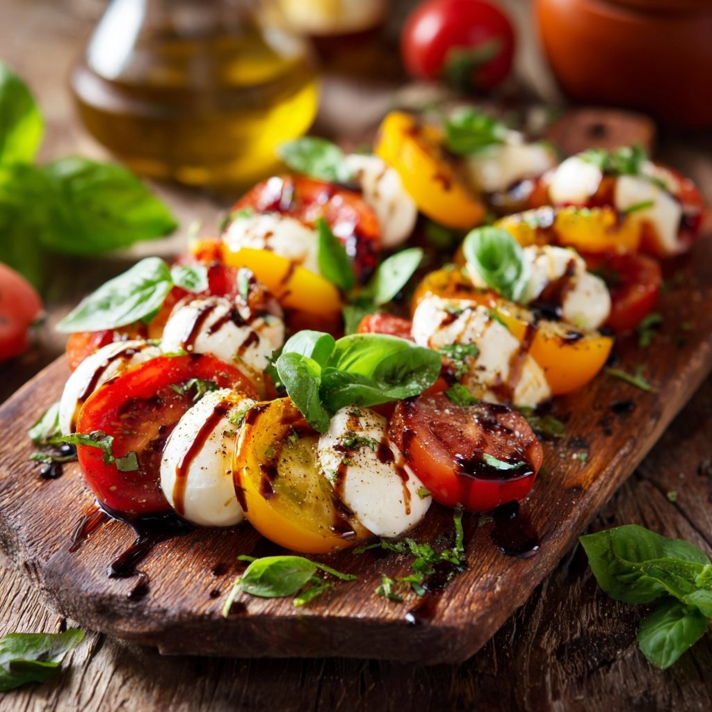 Tomaten Mozzarella Salat Zum Grillen Mit Basilikum